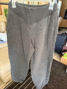 Cozy Grey Sherpa Lounge Pants 0037
